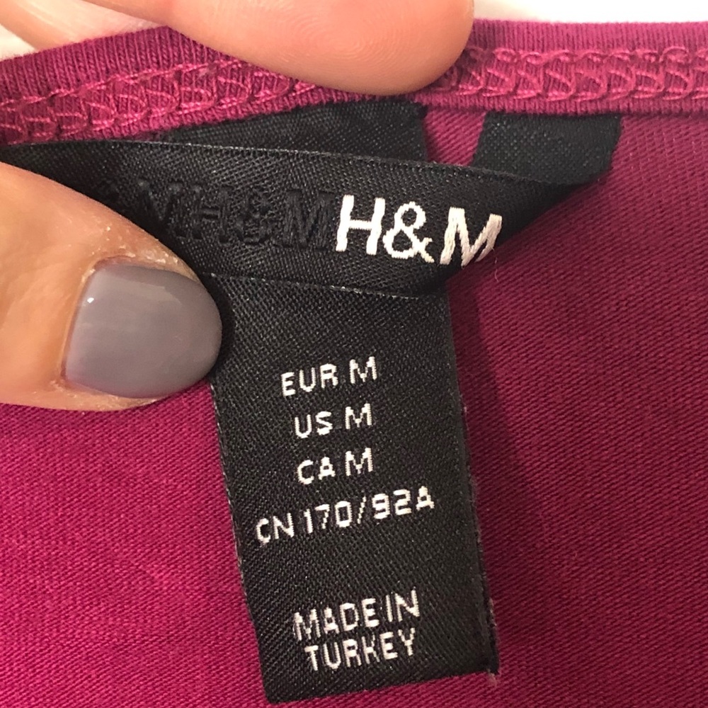 H&M Rouched V Longsleeve Top - Picture 5 of 7